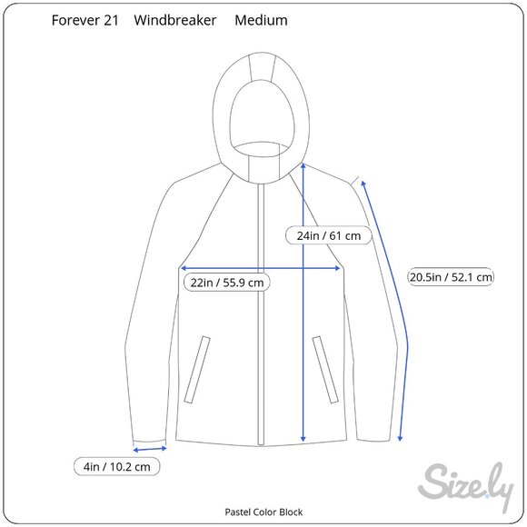 Forever 21 Hooded Color Block Windbreaker Jacket M - Picture 9 of 11